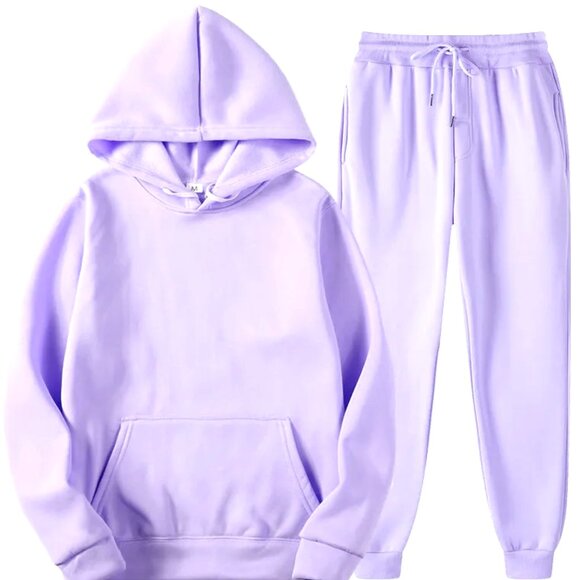 LAVENDER SIZE MED HOODIE AND SWEATPANTS SET. BEAUTIFUL SOFT COLOR AND FABRIC - Picture 1 of 1